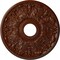 Ekena Millwork Apollo Medallion (Canopies up to 5 5/8"), 16 1/2"OD x 3 5/8"ID x 1 1/8"P, Burnished Mahogany Crackle CM16APBMC - alternate 1
